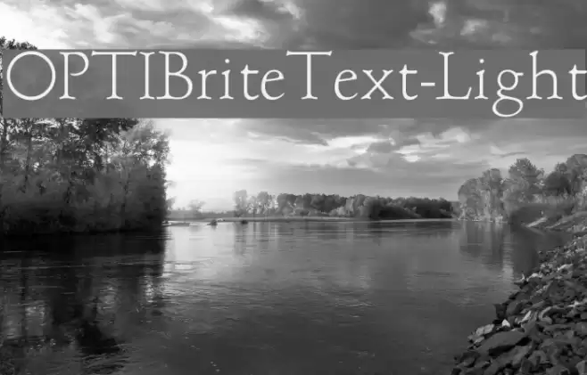 OPTIBriteText-Light Font examples