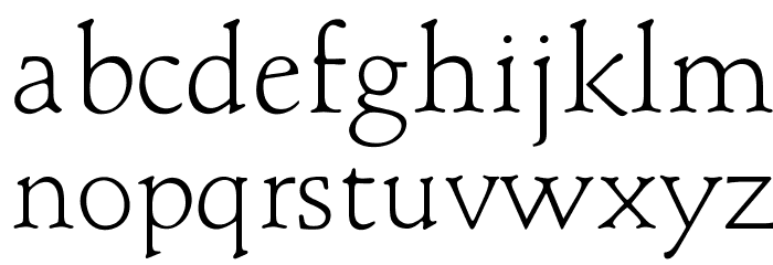 OPTIBriteText-Light Font LOWERCASE