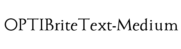 OPTIBriteText-Medium Font