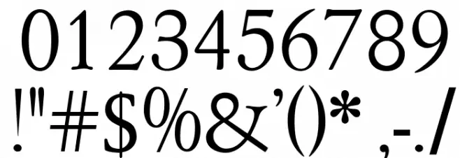 OPTIBriteText-Medium Font OTHER CHARS