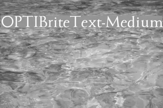 OPTIBriteText-Medium Font examples