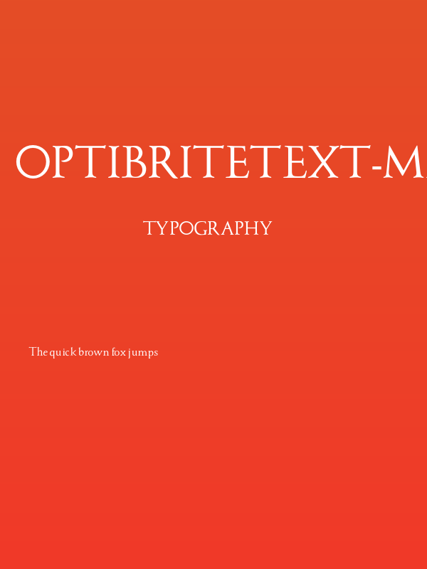 OPTIBriteText-Medium Poster