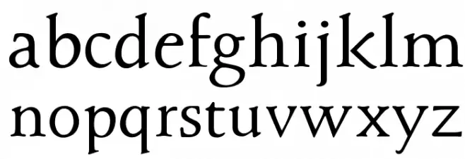 OPTIBriteText-Medium Font LOWERCASE