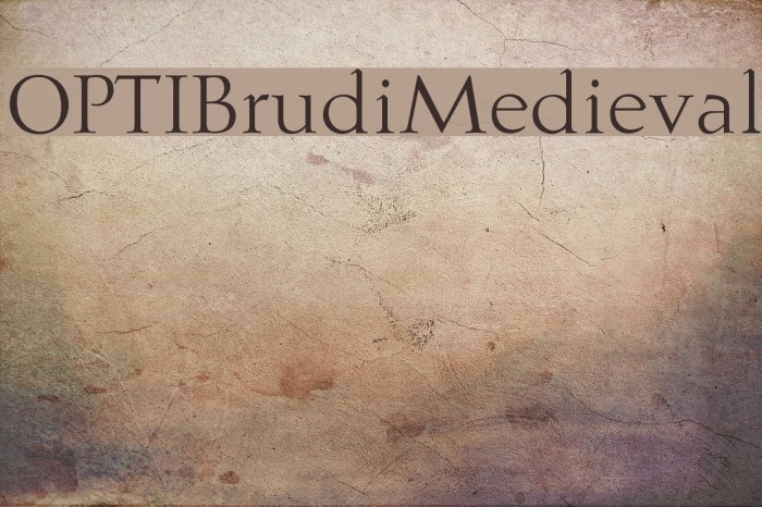 OPTIBrudiMedieval Font examples