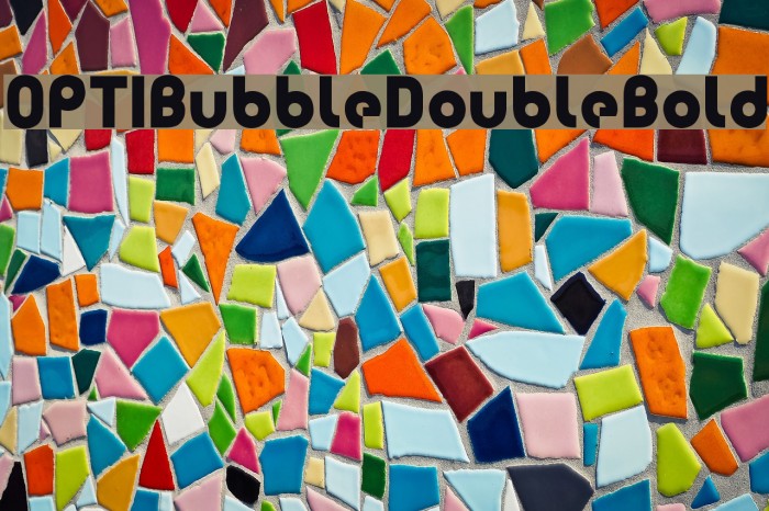 OPTIBubbleDoubleBold Font examples