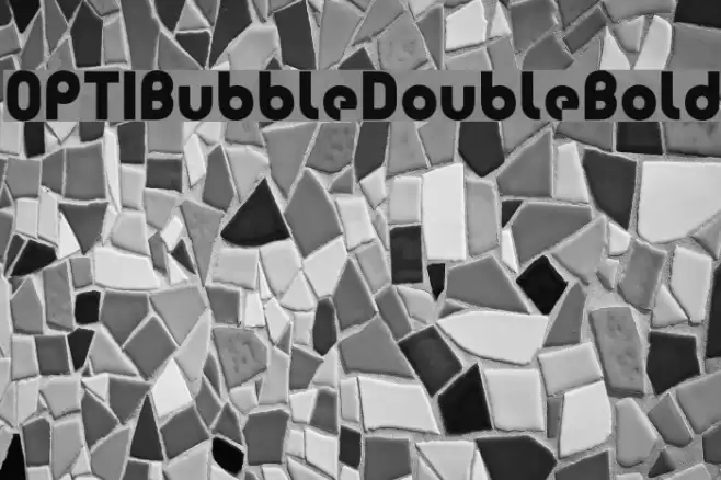 OPTIBubbleDoubleBold Font examples