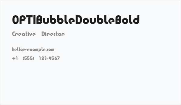 OPTIBubbleDoubleBold Business Card