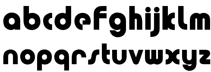 OPTIBubbleDoubleBold Font LOWERCASE