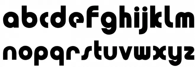 OPTIBubbleDoubleBold Font LOWERCASE