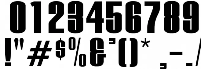 OPTIBuckley-Eight Font OTHER CHARS