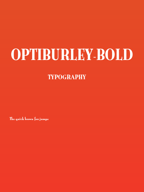 OPTIBurley-Bold Poster