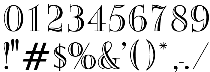 OPTIBurley Font OTHER CHARS