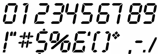 OPTICalculator Font OTHER CHARS