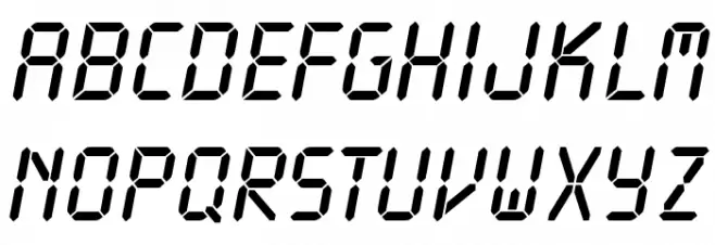 OPTICalculator Font UPPERCASE