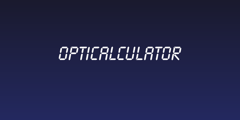 OPTICalculator Social Header