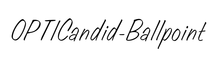 OPTICandid-Ballpoint Font