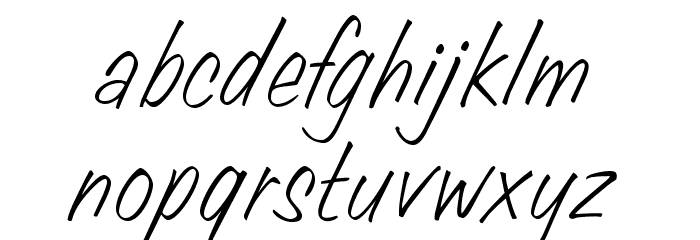 OPTICandid-Ballpoint Font LOWERCASE