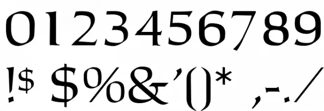 OPTICantorRoman-Bold Font OTHER CHARS