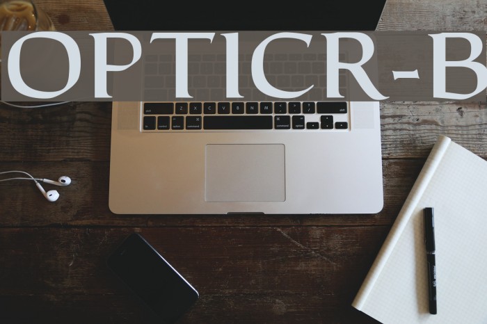 OPTICantorRoman-Bold Font examples