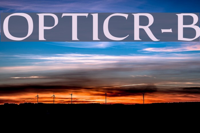 OPTICantorRoman-Bold Font examples