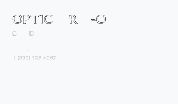 OPTICantorRoman-Outline Business Card