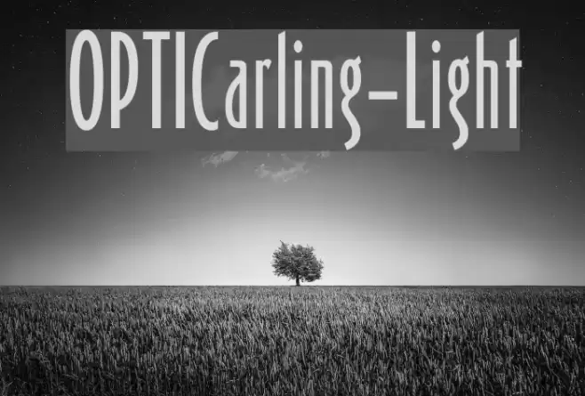 OPTICarling-Light Font examples