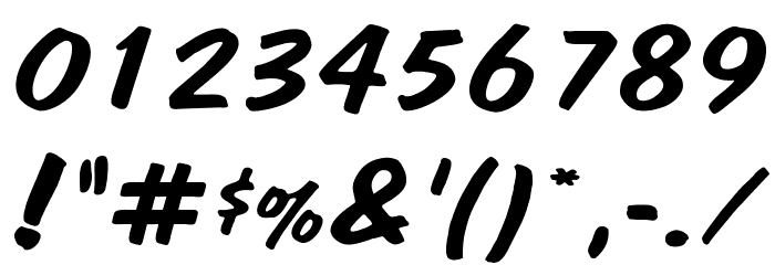 OPTICarolina-Brush Font OTHER CHARS