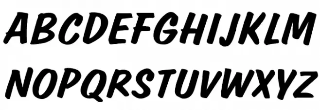 OPTICarolina-Brush Schriftart Groß