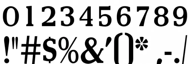 OPTICarvery-Medium Font OTHER CHARS