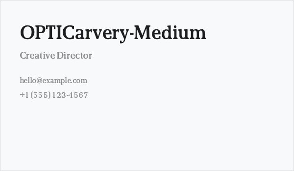 OPTICarvery-Medium Business Card