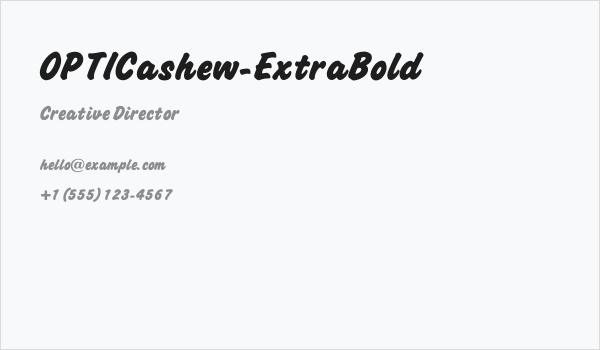 OPTICashew-ExtraBold Business Card