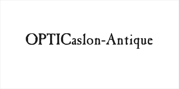 OPTICaslon-Antique Logo
