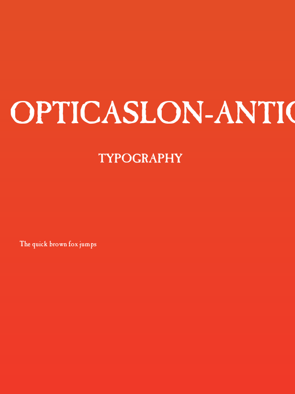 OPTICaslon-Antique Poster