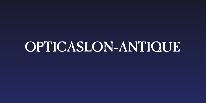 OPTICaslon-Antique Social Header