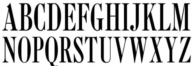 OPTICaslon-ExtraCondensed Font UPPERCASE