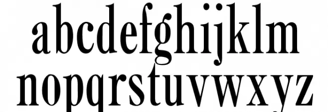 OPTICaslon-ExtraCondensed Font LOWERCASE