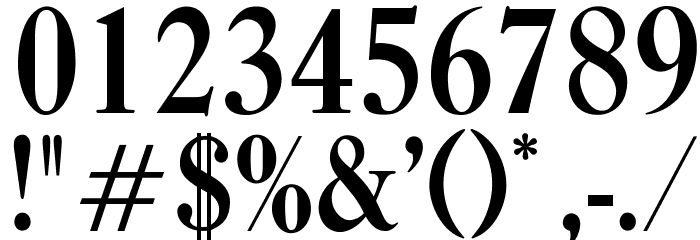 OPTICaslonBold-Cond Font OTHER CHARS