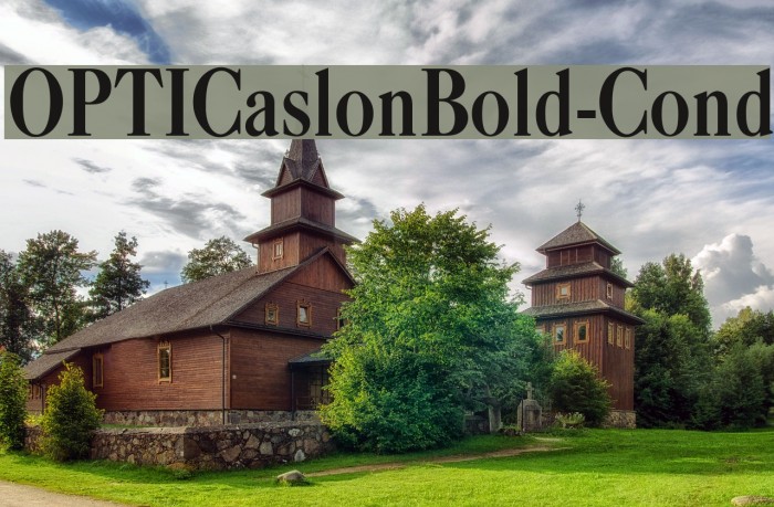 OPTICaslonBold-Cond Font examples