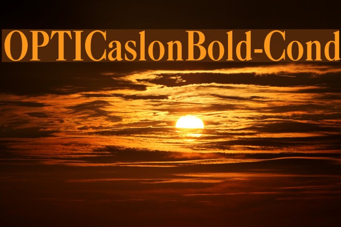 OPTICaslonBold-Cond Font examples