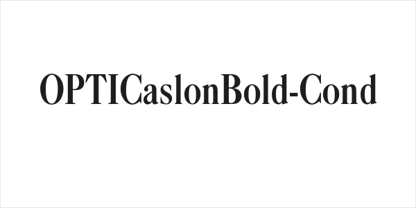 OPTICaslonBold-Cond Logo