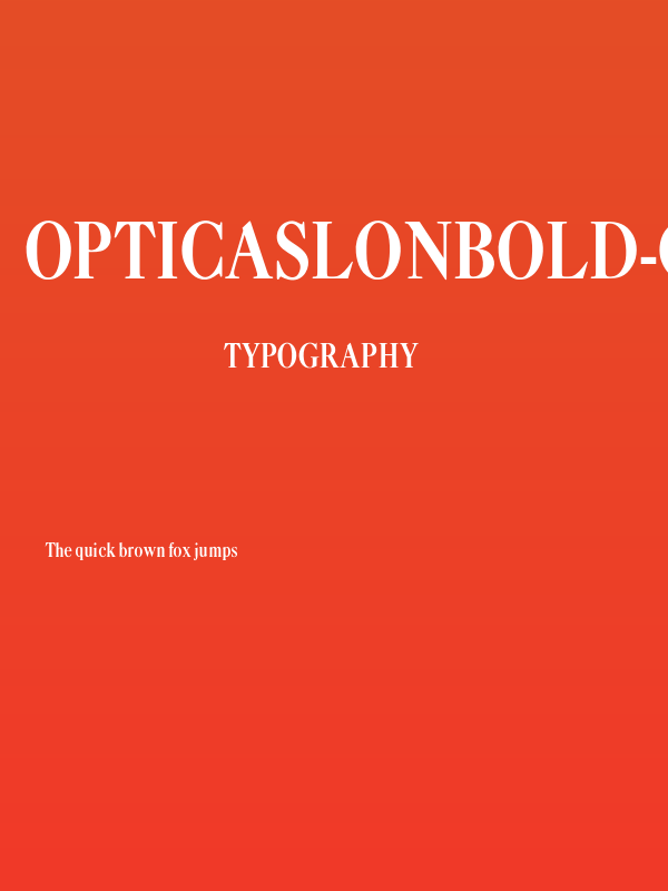 OPTICaslonBold-Cond Poster