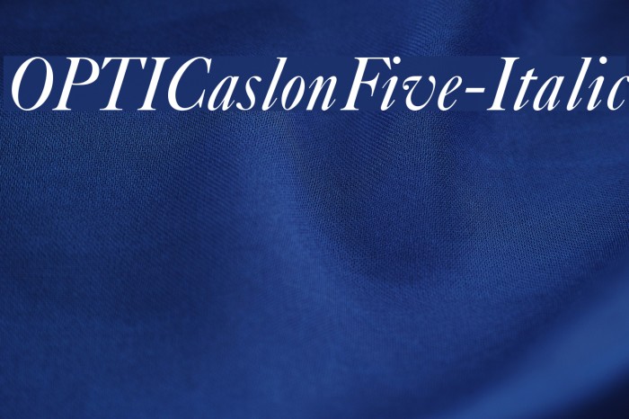 OPTICaslonFive-Italic Font examples
