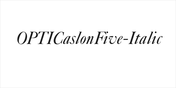 OPTICaslonFive-Italic Logo