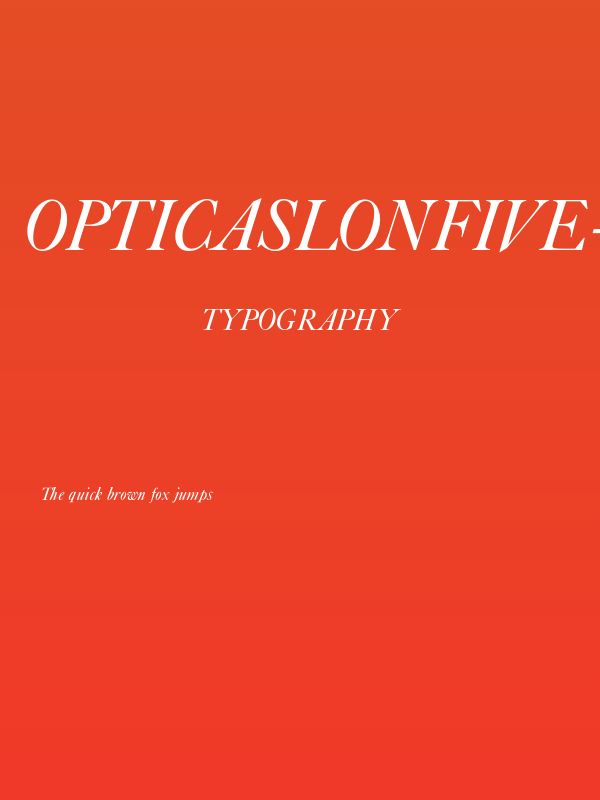 OPTICaslonFive-Italic Poster