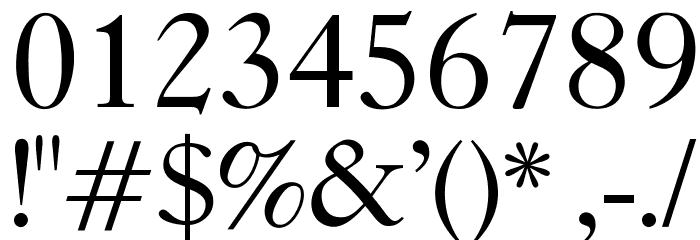 OPTICaslonFive Font OTHER CHARS