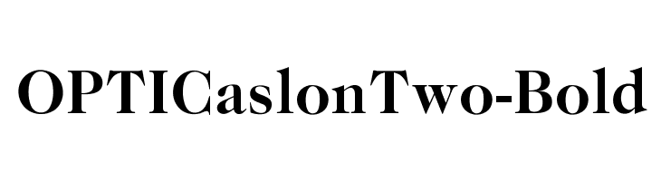 OPTICaslonTwo-Bold Font
