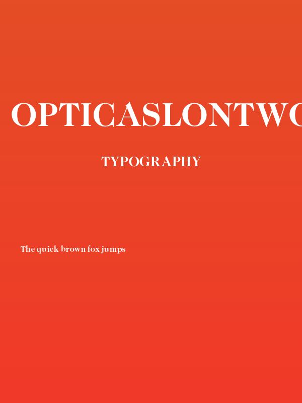 OPTICaslonTwo-Bold Poster