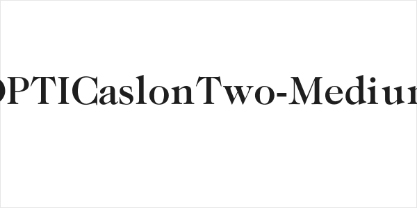 OPTICaslonTwo-Medium Logo