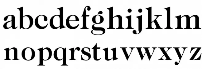 OPTICaslonTwo-Medium Schriftart Kleinbuchstaben