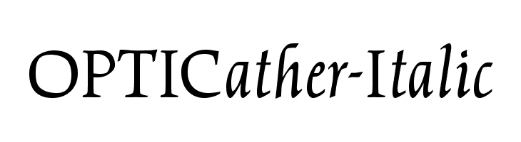 OPTICather-Italic Font